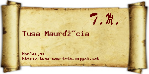 Tusa Maurícia névjegykártya